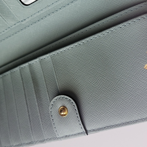 Kate Spade Cameron Street Stacy Blue leather wallet "island waters" - Picture 7 of 10